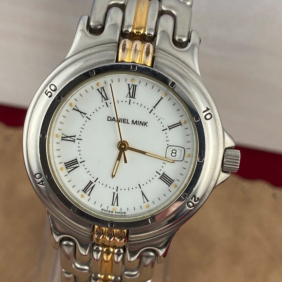 Vintage 2 Tone Gold Designer Daniel Mink  Watch - Picture 1 of 11